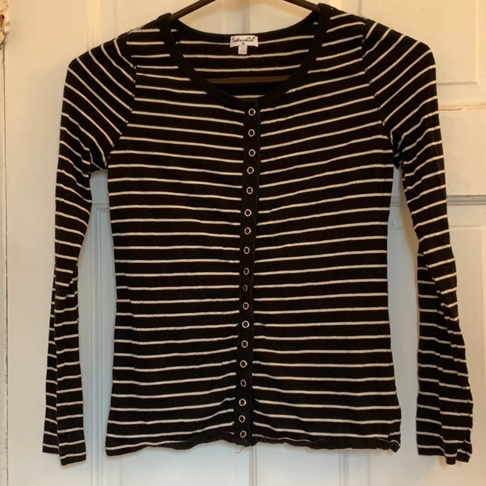 Splendid girls striped Henley shirt in size 10